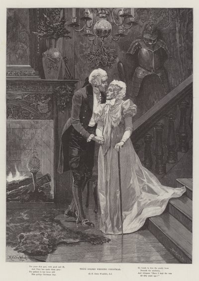 Their Golden Wedding Christmas by Richard Caton Woodville junior